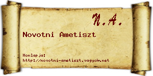 Novotni Ametiszt névjegykártya
